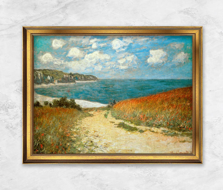 "Strandweg zwischen Weizenfeldern bei Pourville" | Claude Monet