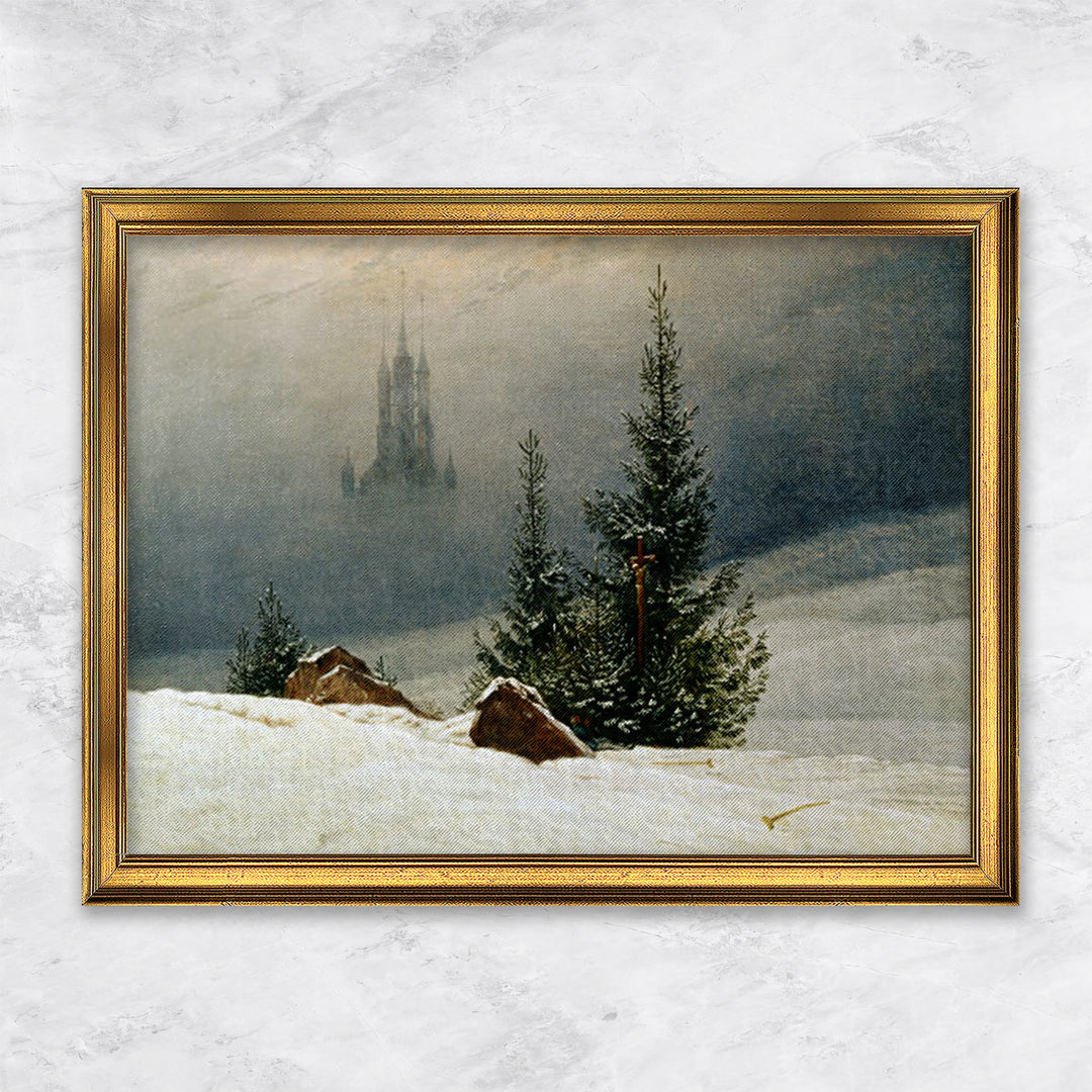 "Winterlandschaft mit Kirche" | Caspar David Friedrich