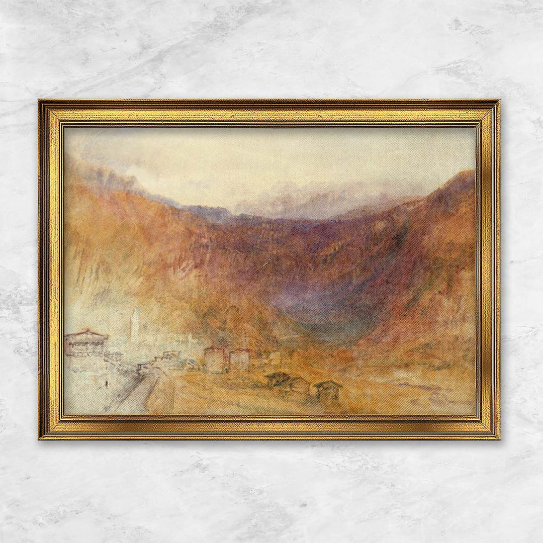 "The Brunig Pass from Meiringen, Switzerland" | William Turner