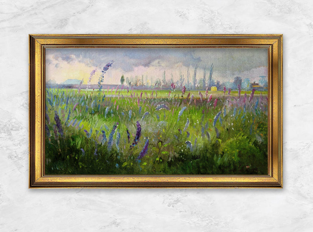 "Delphiniums, Storm passing" | Timothy Easton