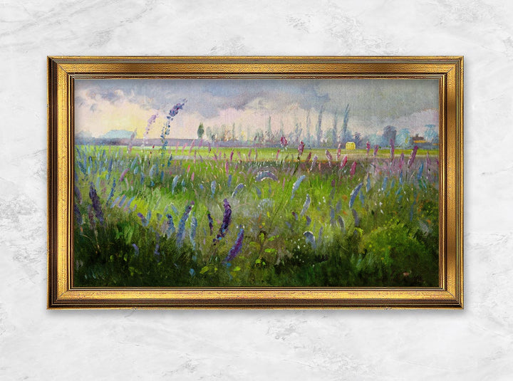 "Delphiniums, Storm passing" | Timothy Easton