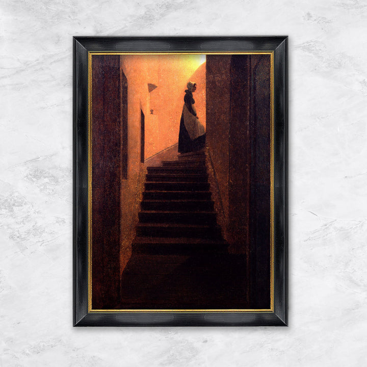"Caroline auf der Treppe" | Caspar David Friedrich