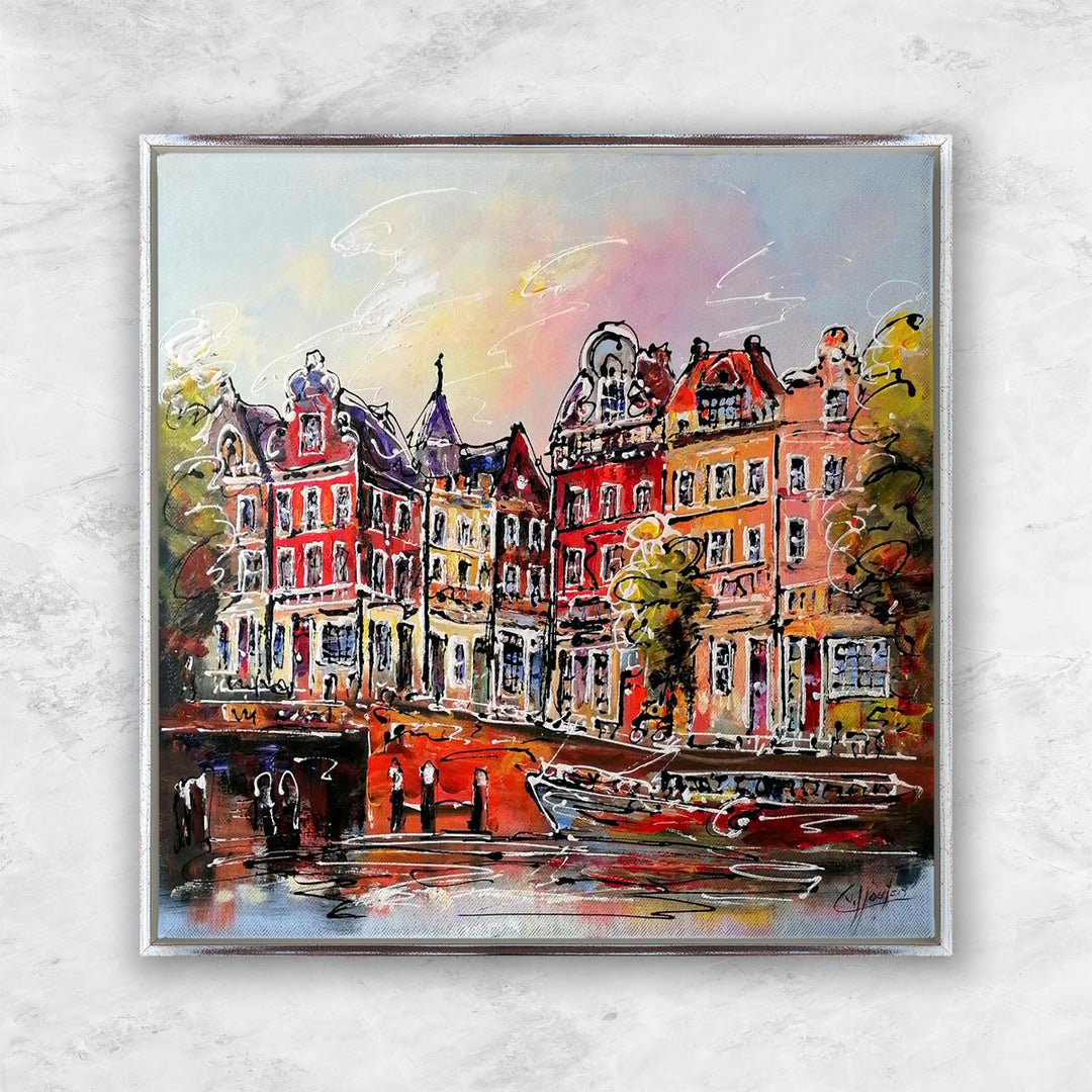 "Bunte Häuser am Kanal I" | Van Houten
