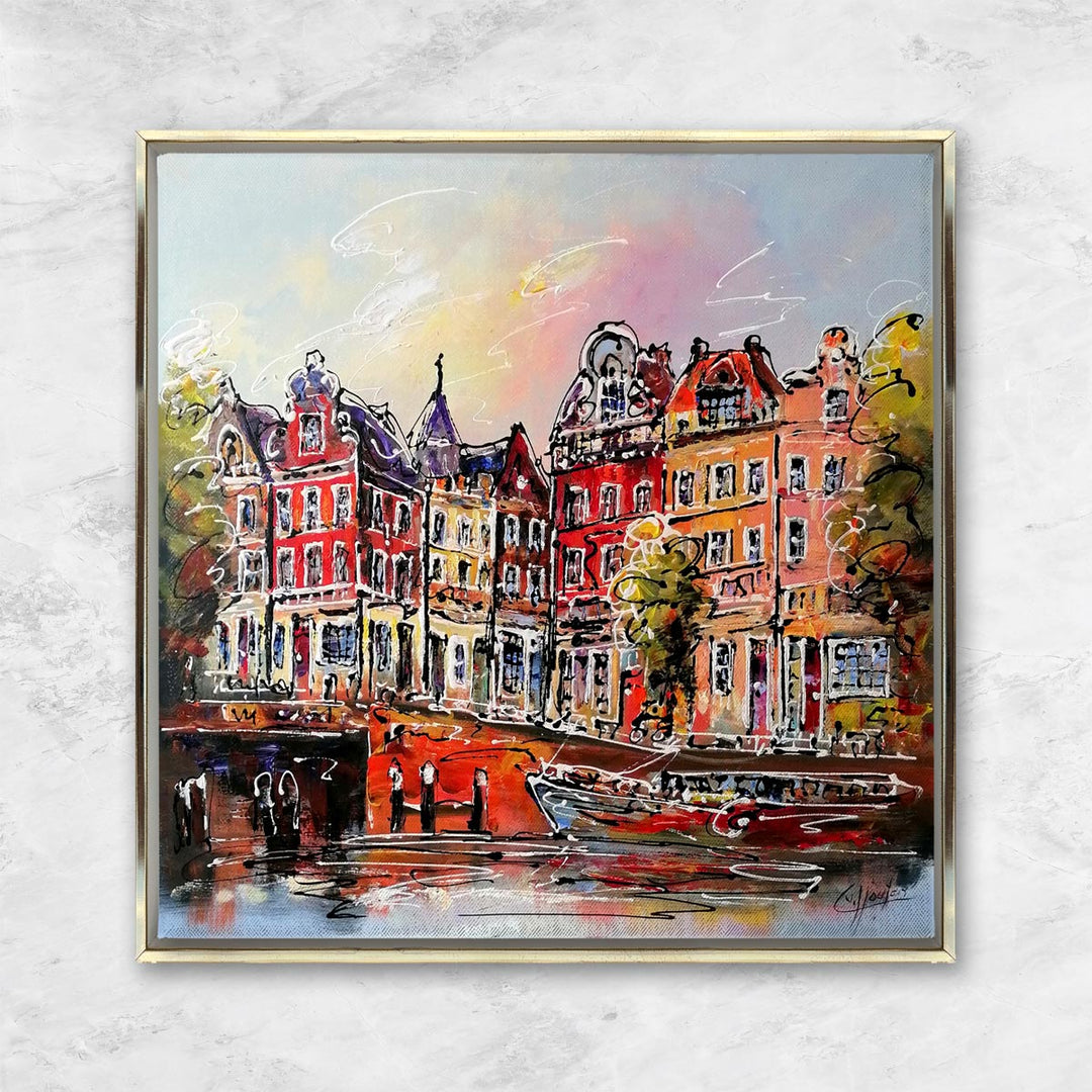 "Bunte Häuser am Kanal I" | Van Houten