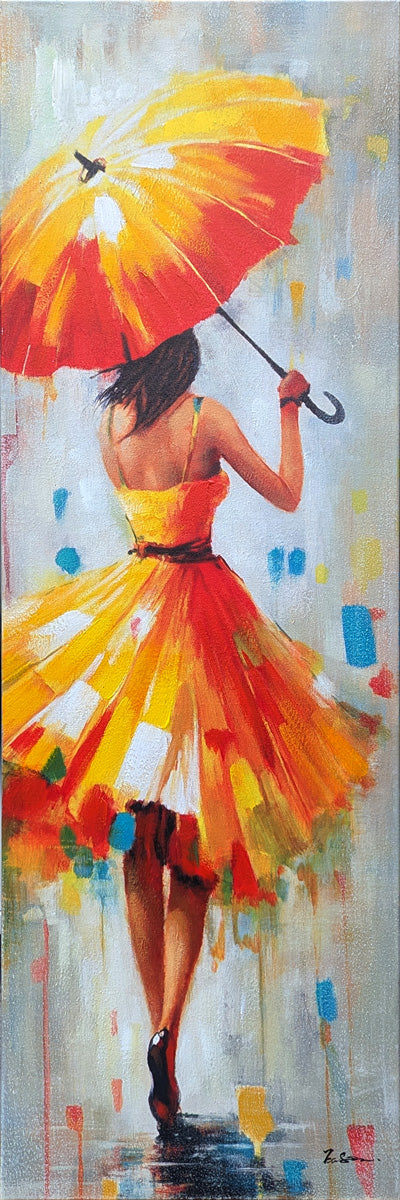 Frau mit Regenschirm C