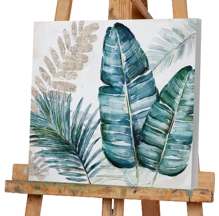 Blätter in grün und blau