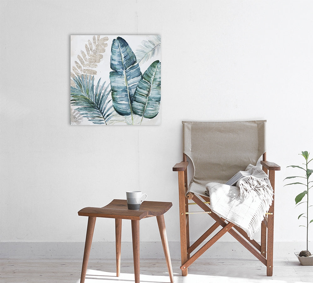 Blätter in grün und blau