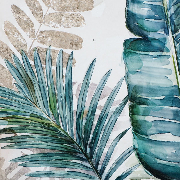 Blätter in grün und blau