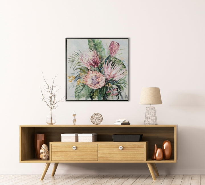 Rosafarbene Protea-Blüten