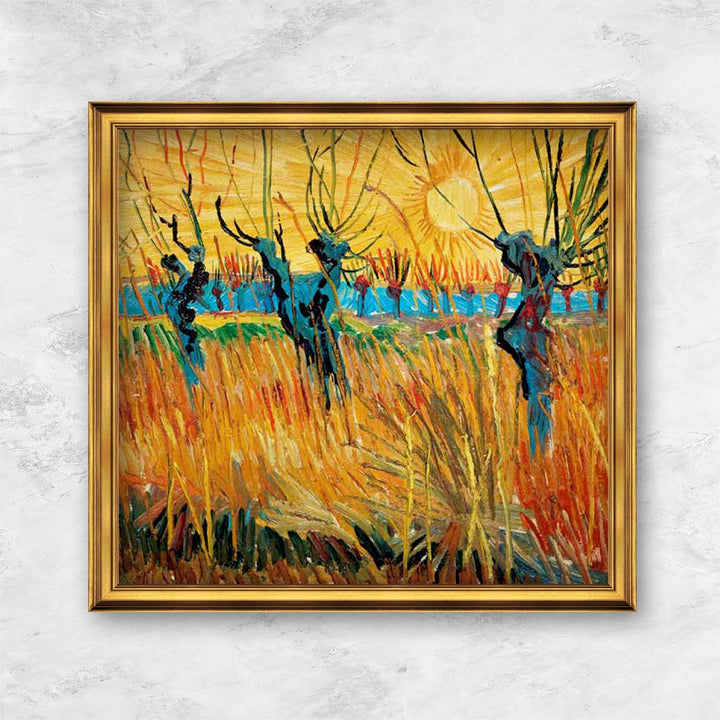 "Weiden bei Sonnenuntergang" | Vincent van Gogh