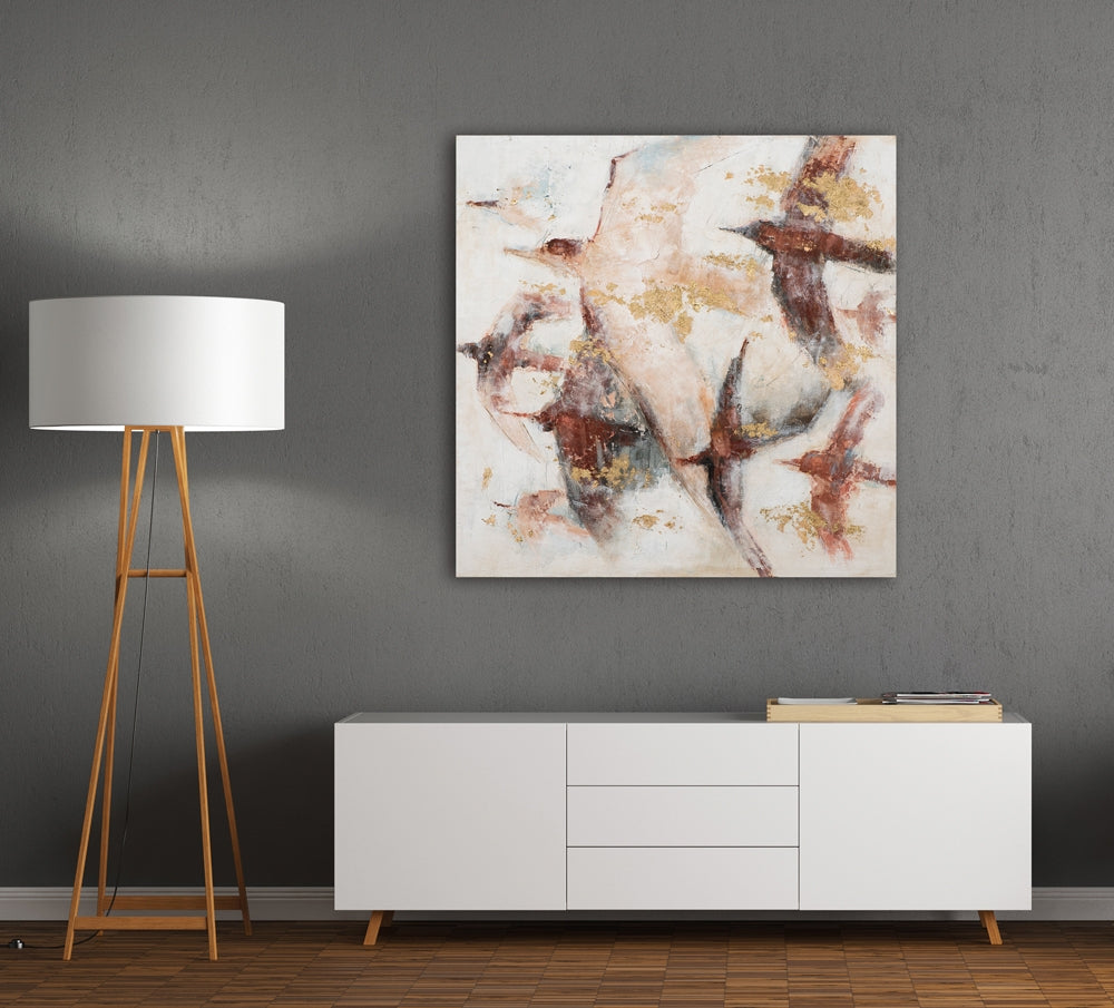 Abstrakte Vögel im Wind