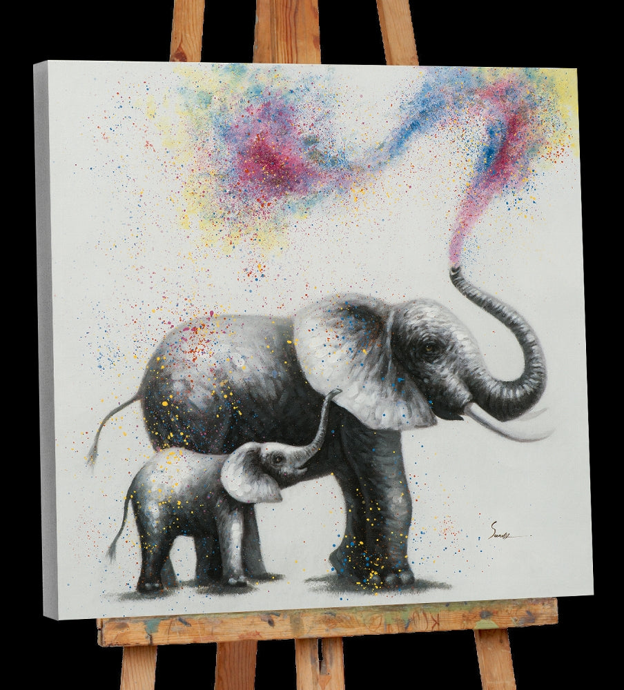 Elefanten in Konfetti