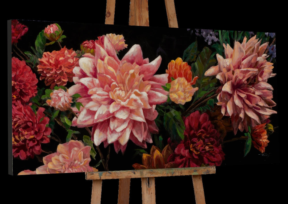 Hübsche rosa Blumen mit Hochglanz