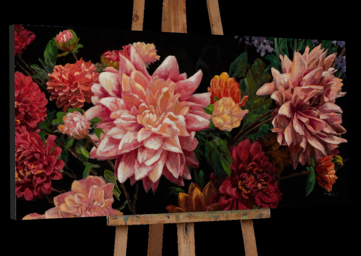 Hübsche rosa Blumen mit Hochglanz