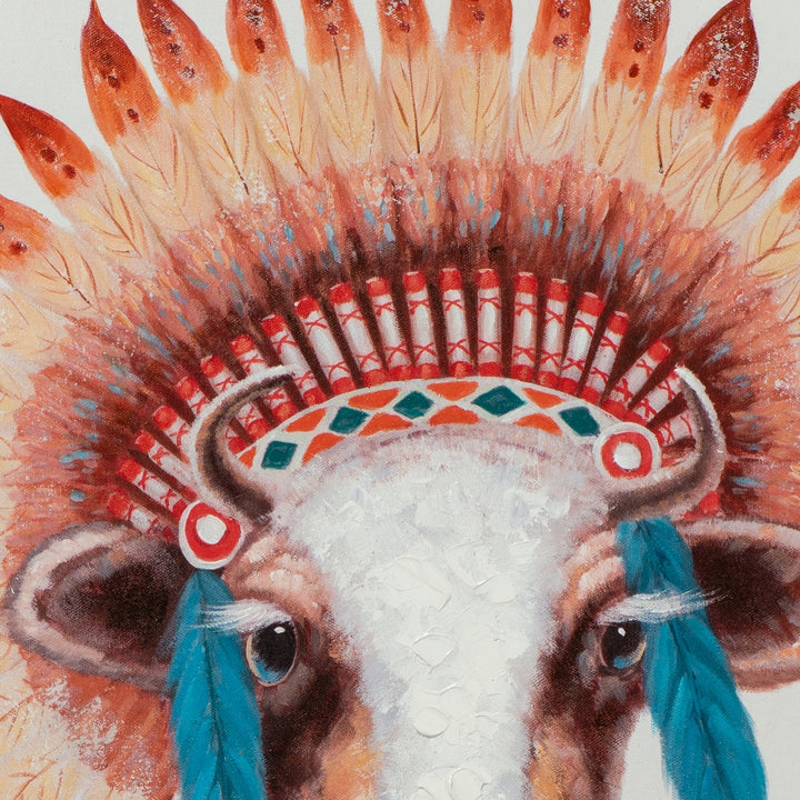 Kuh mit Indianerschmuck