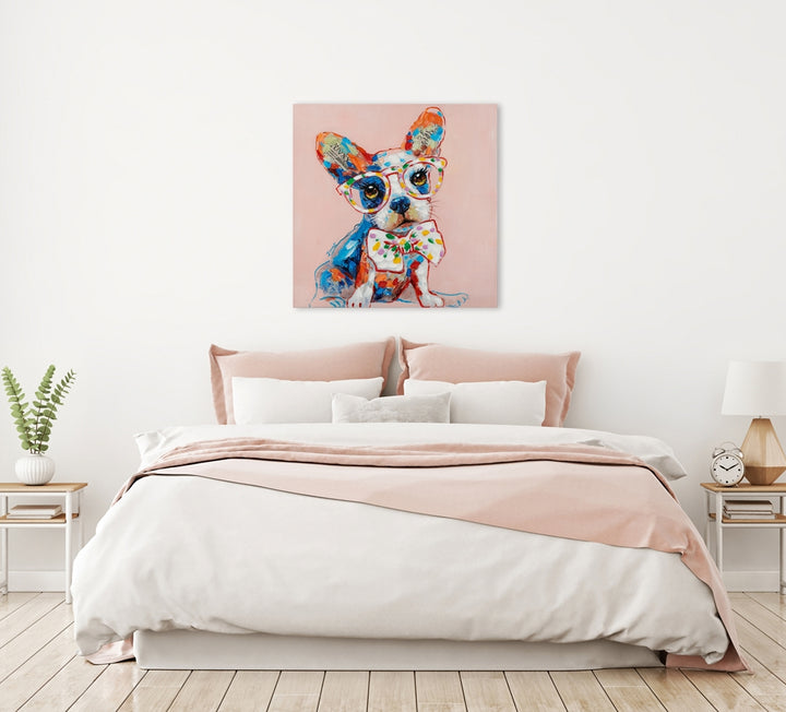 Lustiger Hund mit Brille