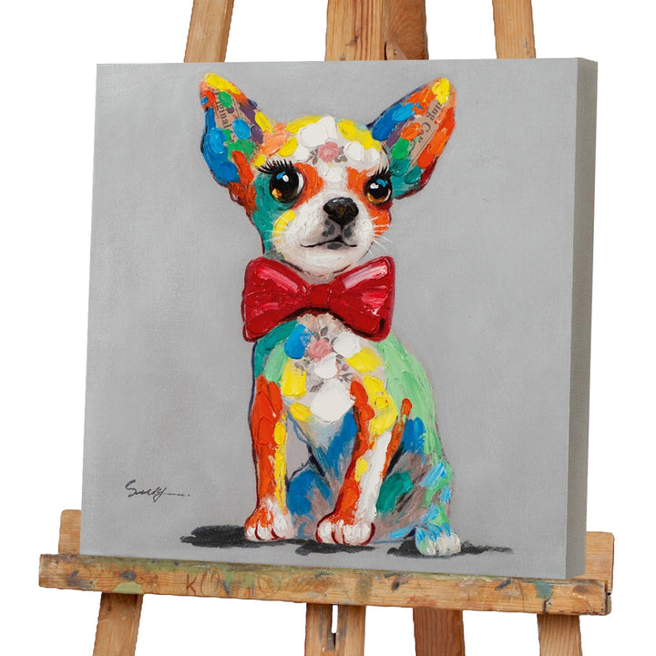 Bunter Chihuahua mit Fliege