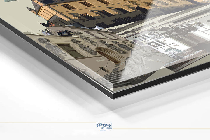 Osnabrück die Friedensstadt - Das Rathaus I Giclee auf Holzkeilrahmen