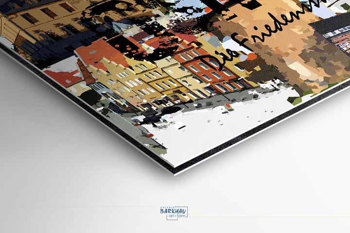 Osnabrück - Die Friedensstadt mit Rathaus I Giclee auf Holzkeilrahmen