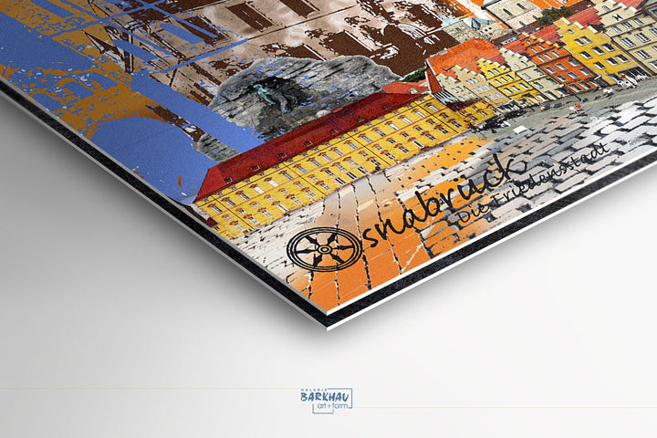 Osnabrück Die Friedensstadt - Markt No. 1 (OSB-31 quadratisch) I Giclee auf Holzkeilrahmen