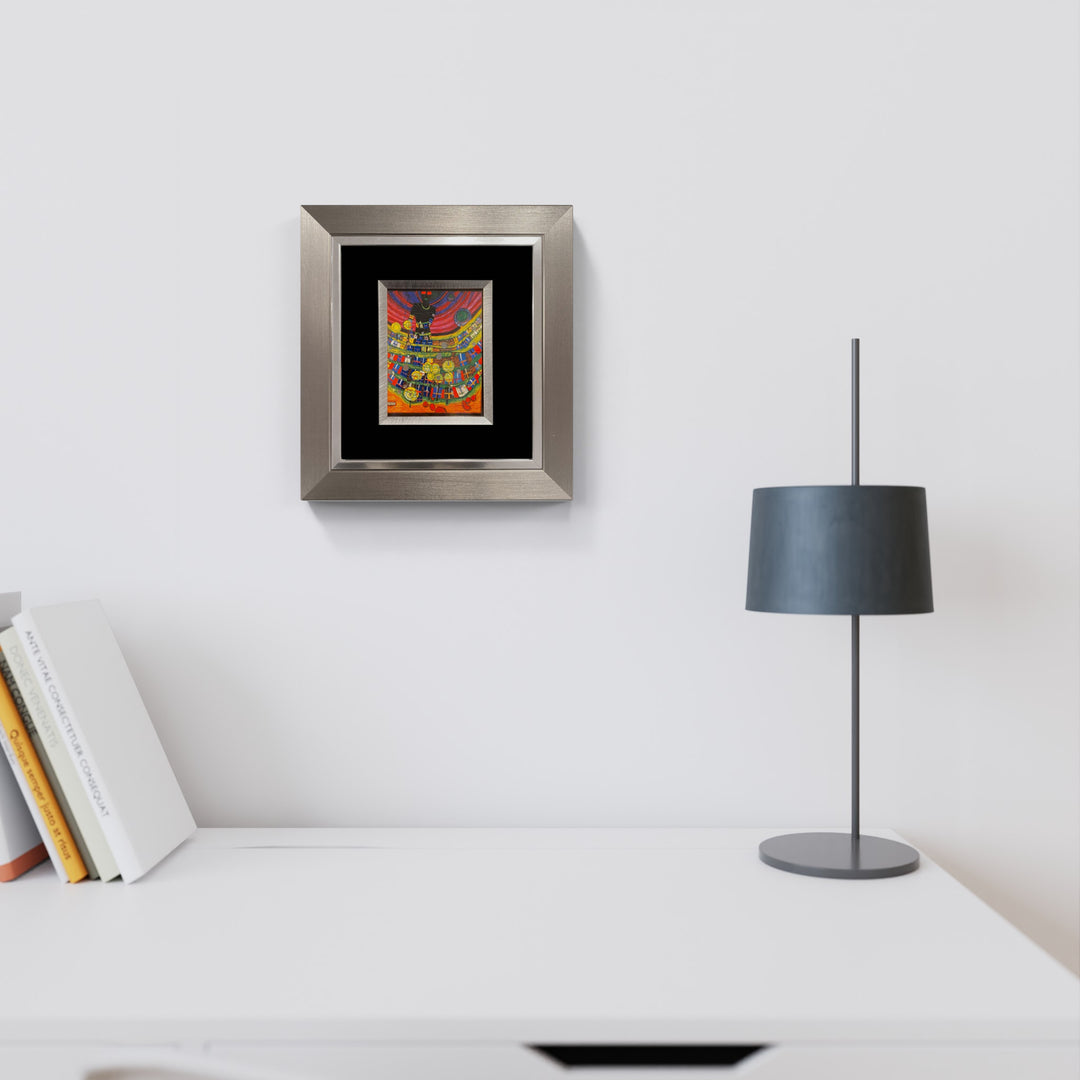"Blinde Venus" | Friedensreich Hundertwasser Miniprint mit Rahmen