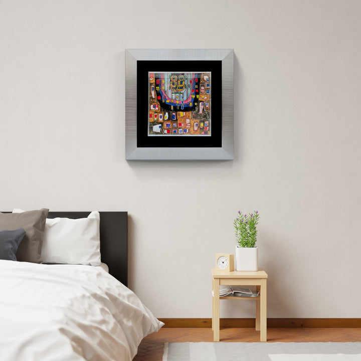 "Geburt des Automobiles" | Friedensreich Hundertwasser mit Rahmen