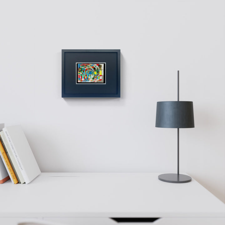 "Silver spiral" | Friedensreich Hundertwasser Miniprint mit Rahmen