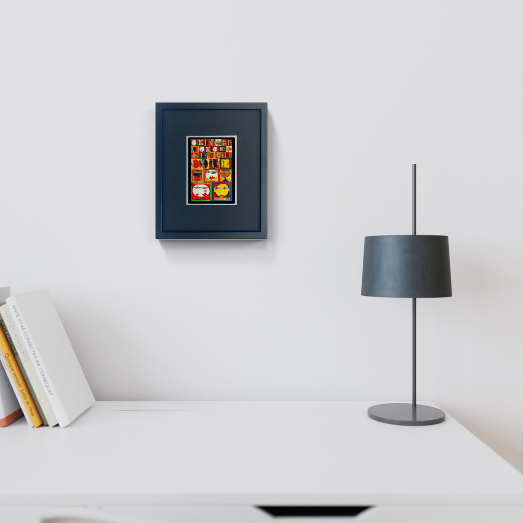 "We Live In Paradise" | Friedensreich Hundertwasser Miniprint mit Rahmen