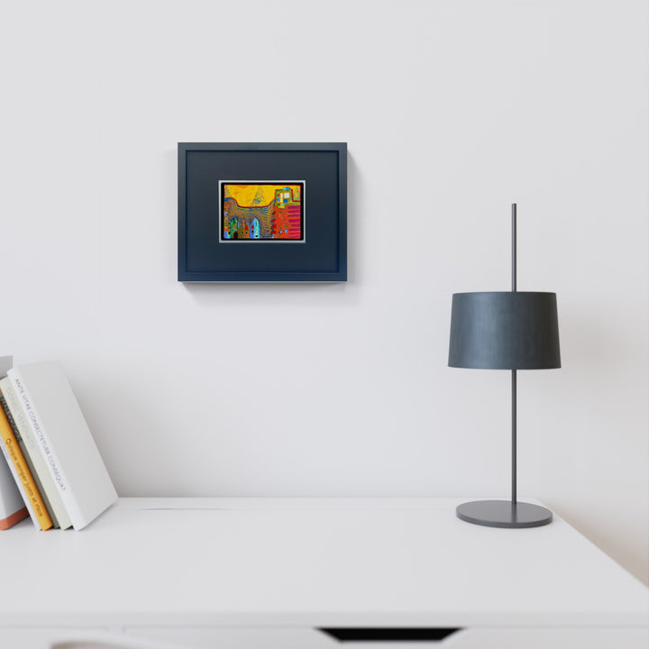 "Zwolle" | Friedensreich Hundertwasser Miniprint mit Rahmen