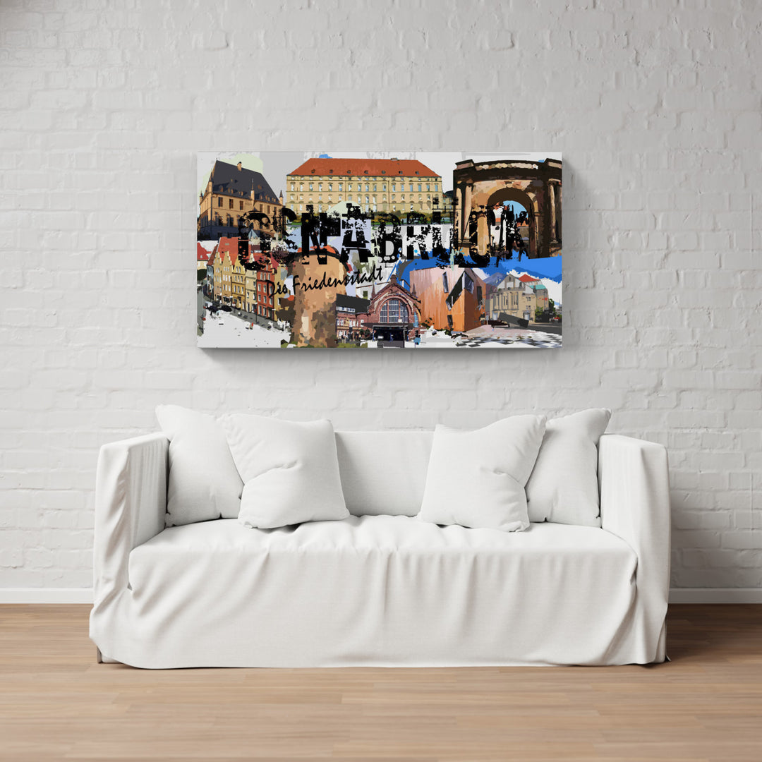 Osnabrück - Die Friedensstadt mit Rathaus I Giclee auf Holzkeilrahmen