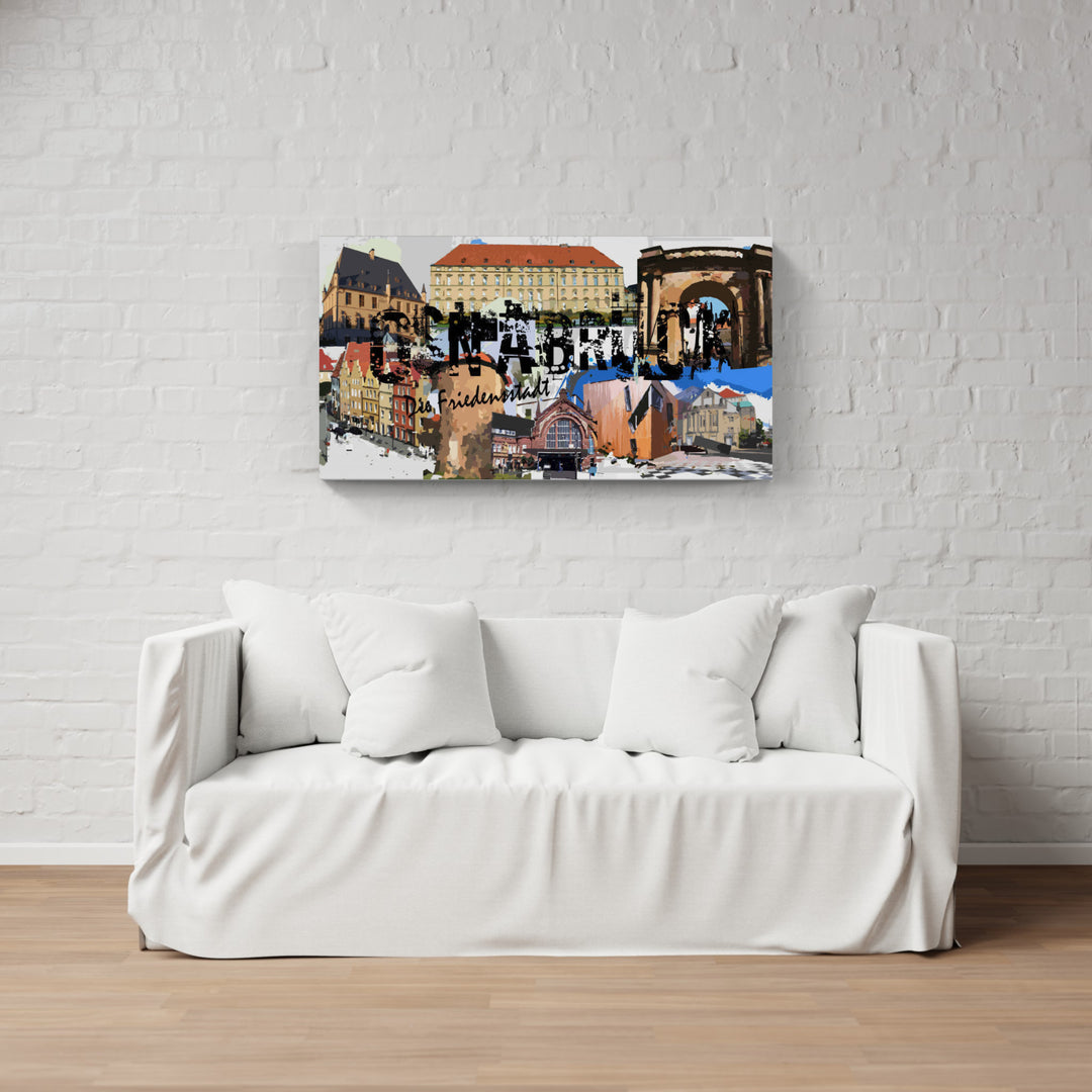 Osnabrück - Die Friedensstadt mit Rathaus I Giclee auf Holzkeilrahmen