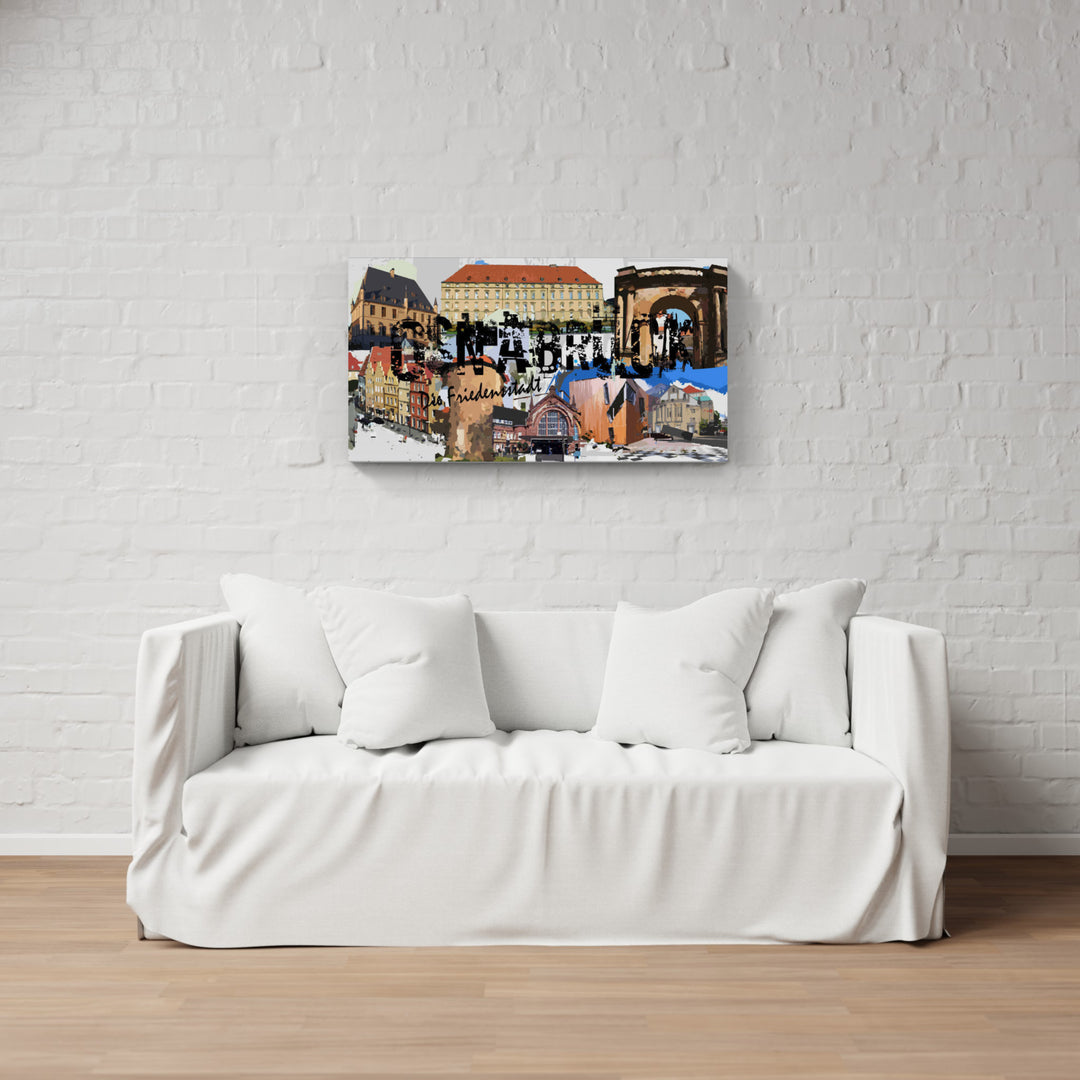Osnabrück - Die Friedensstadt mit Rathaus I Giclee auf Holzkeilrahmen