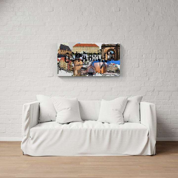 Osnabrück - Die Friedensstadt mit Rathaus I Giclee auf Holzkeilrahmen