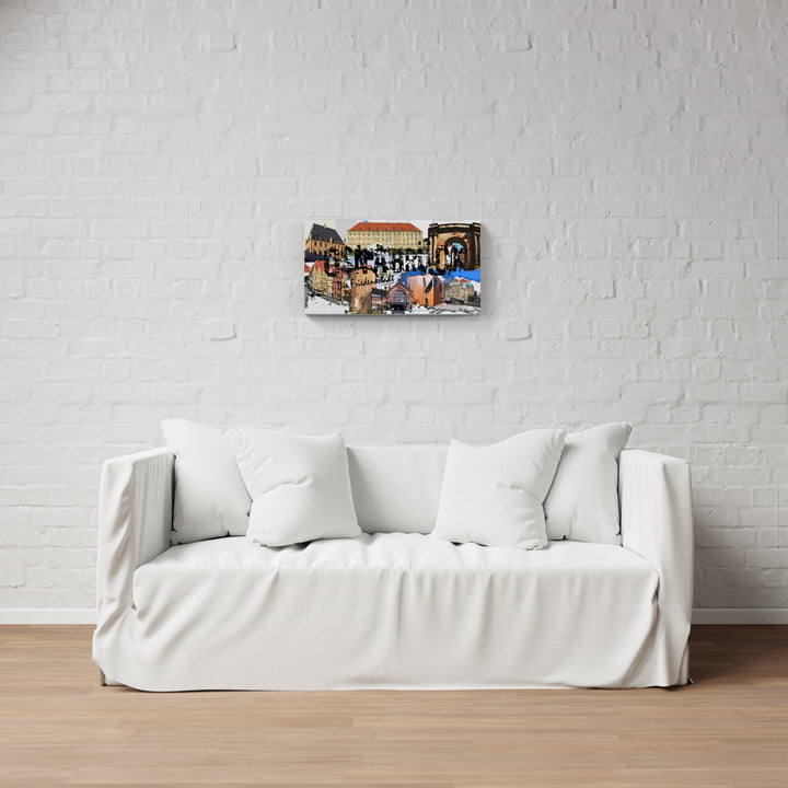 Osnabrück - Die Friedensstadt mit Rathaus I Giclee auf Holzkeilrahmen
