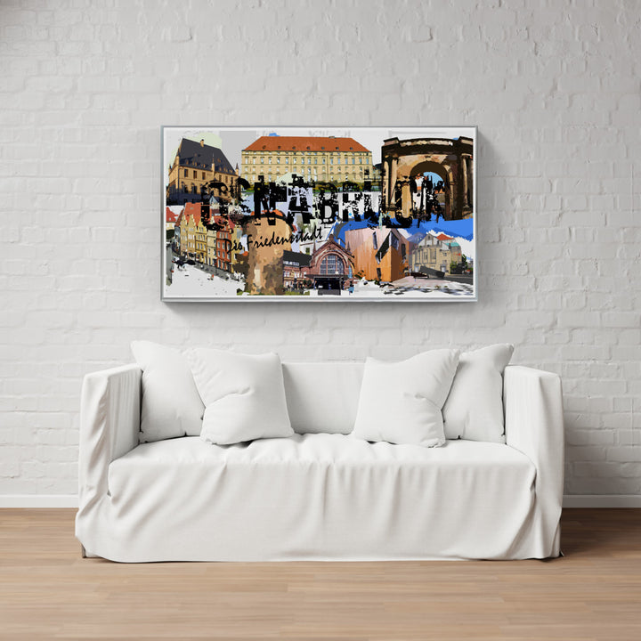 Osnabrück - Die Friedensstadt mit Rathaus I Giclee auf Holzkeilrahmen