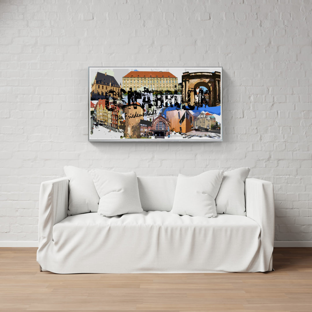 Osnabrück - Die Friedensstadt mit Rathaus I Giclee auf Holzkeilrahmen