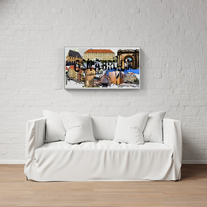 Osnabrück - Die Friedensstadt mit Rathaus I Giclee auf Holzkeilrahmen