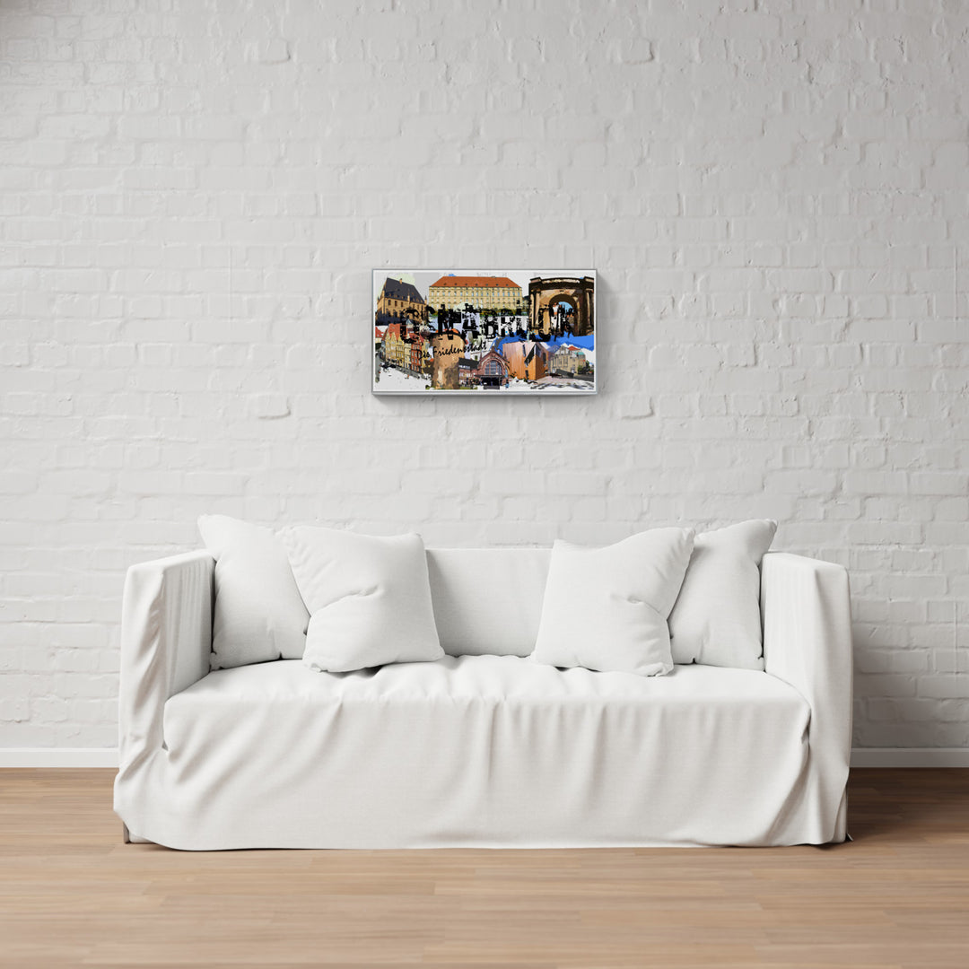Osnabrück - Die Friedensstadt mit Rathaus I Giclee auf Holzkeilrahmen