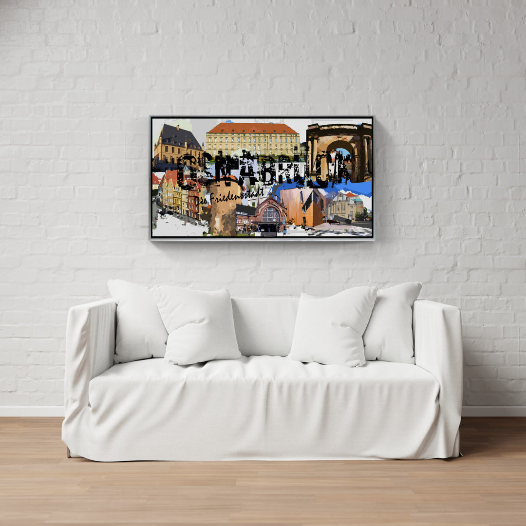 Osnabrück - Die Friedensstadt mit Rathaus I Giclee auf Holzkeilrahmen