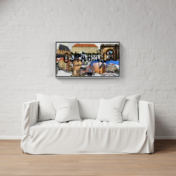 Osnabrück - Die Friedensstadt mit Rathaus I Giclee auf Holzkeilrahmen