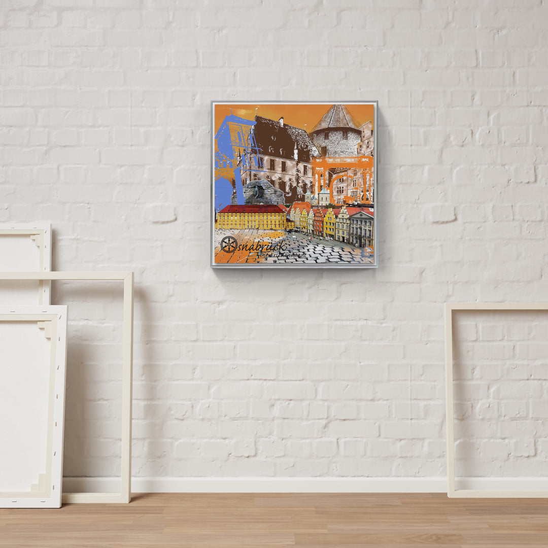 Osnabrück Die Friedensstadt - Markt No. 1 (OSB-31 quadratisch) I Giclee auf Holzkeilrahmen