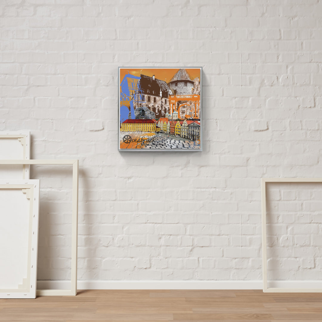 Osnabrück Die Friedensstadt - Markt No. 1 (OSB-31 quadratisch) I Giclee auf Holzkeilrahmen