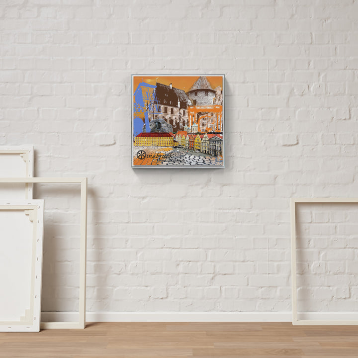 Osnabrück Die Friedensstadt - Markt No. 1 (OSB-31 quadratisch) I Giclee auf Holzkeilrahmen