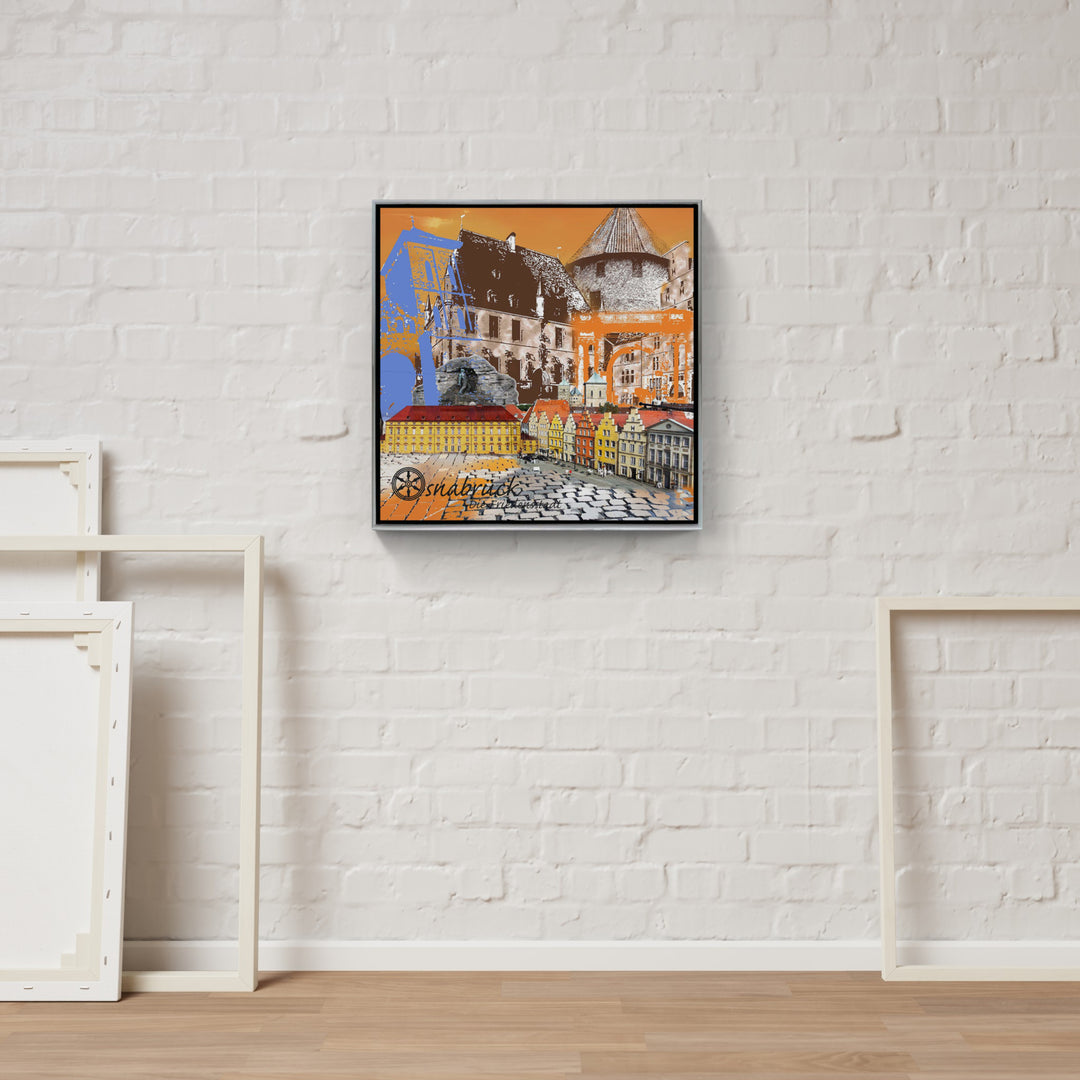 Osnabrück Die Friedensstadt - Markt No. 1 (OSB-31 quadratisch) I Giclee auf Holzkeilrahmen