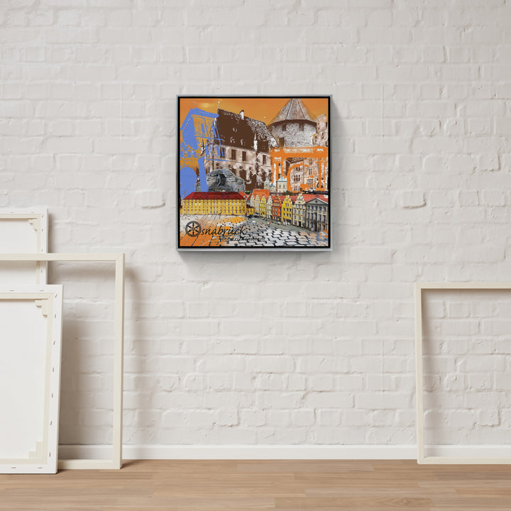 Osnabrück Die Friedensstadt - Markt No. 1 (OSB-31 quadratisch) I Giclee auf Holzkeilrahmen