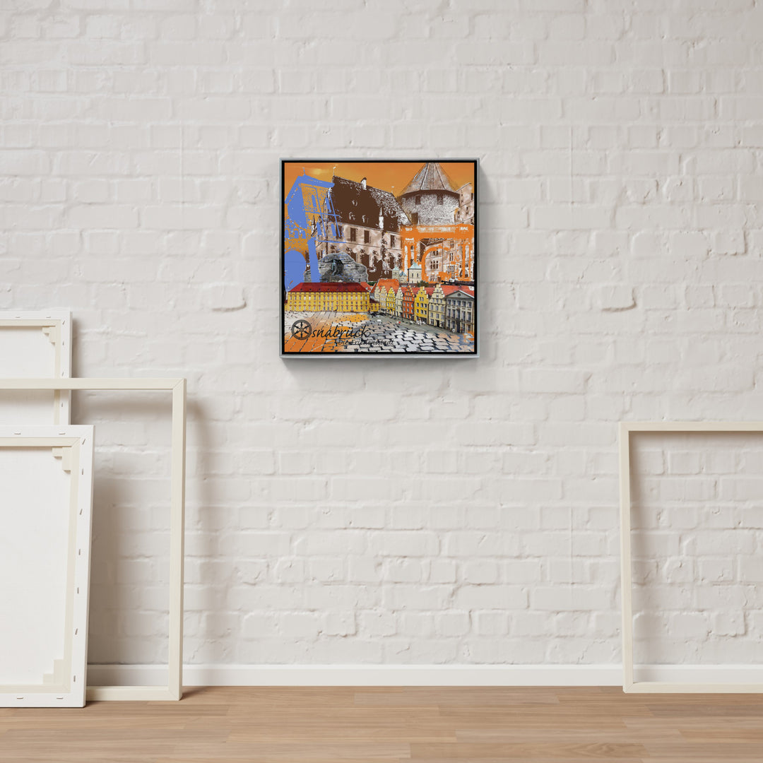 Osnabrück Die Friedensstadt - Markt No. 1 (OSB-31 quadratisch) I Giclee auf Holzkeilrahmen