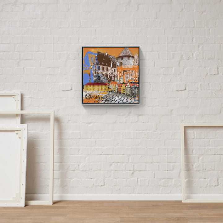 Osnabrück Die Friedensstadt - Markt No. 1 (OSB-31 quadratisch) I Giclee auf Holzkeilrahmen