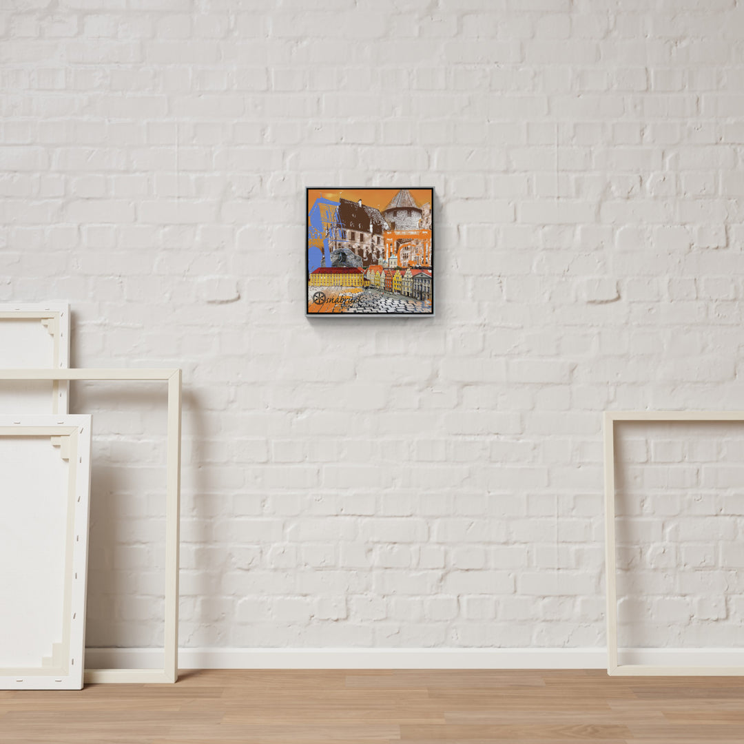 Osnabrück Die Friedensstadt - Markt No. 1 (OSB-31 quadratisch) I Giclee auf Holzkeilrahmen