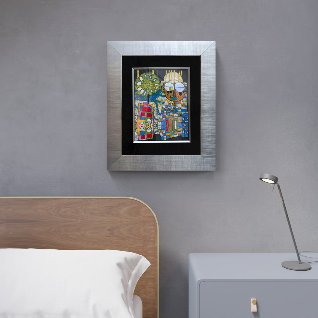 "Tropenchinese" | Friedensreich Hundertwasser mit Rahmen