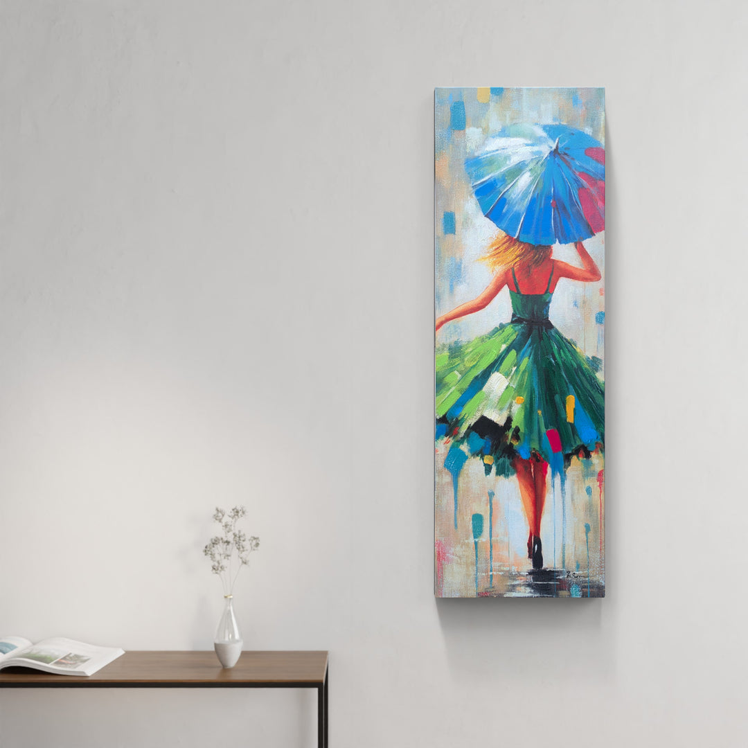 Frau mit Regenschirm A